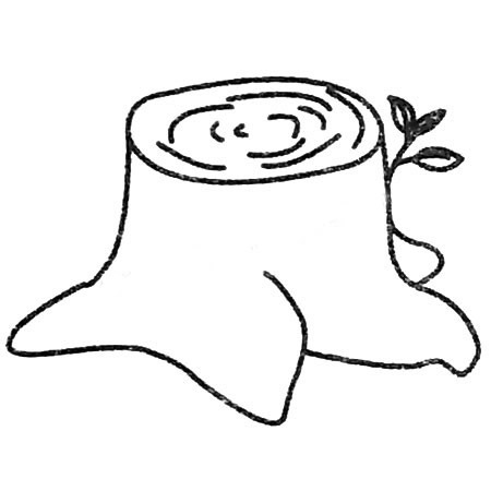 树桩的简单画法(老树桩的画法)