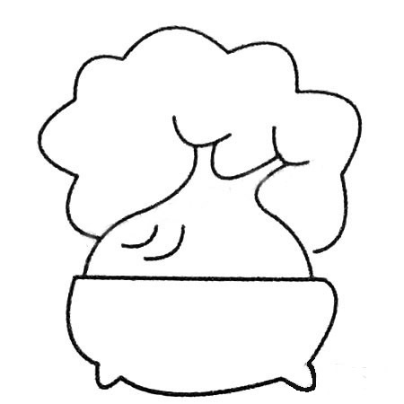 3款小树盆景简笔画