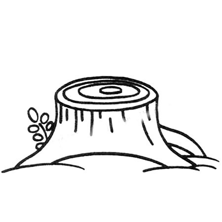 一步步教你画简单的树桩