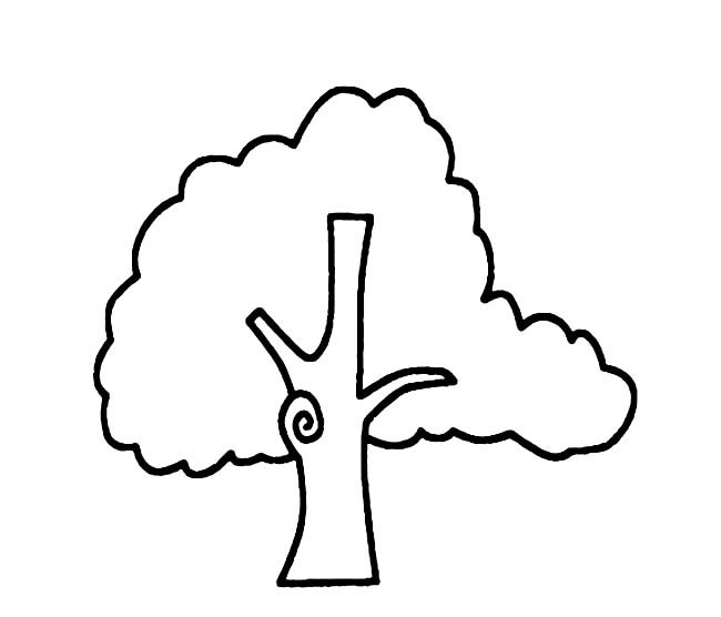 适合幼儿的大树简笔画(适合幼儿画的大树)