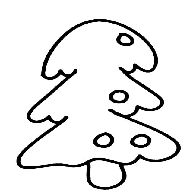 松树轮廓简笔画(黄山松树简笔画)