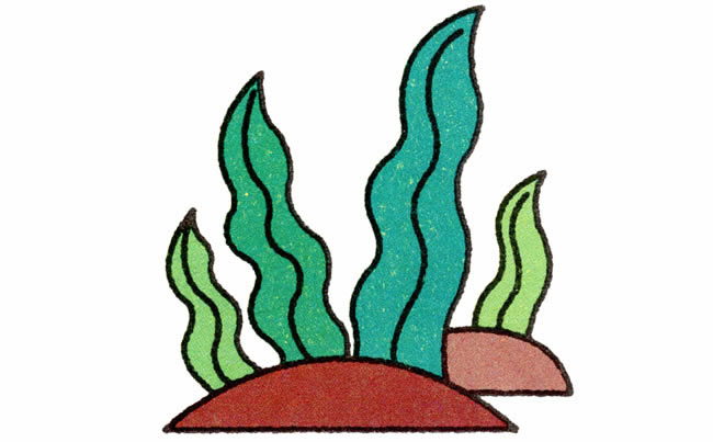 关于水草的简笔画教程