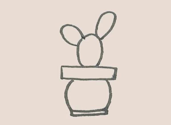 教你画仙人掌儿童画