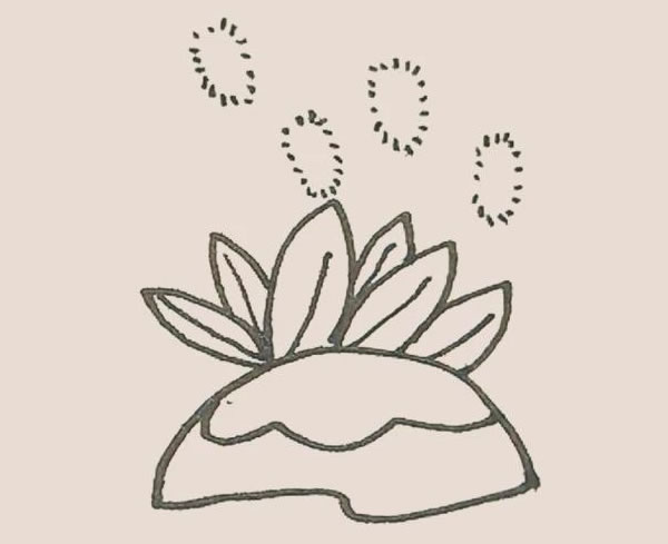 狗尾巴草简笔画步骤