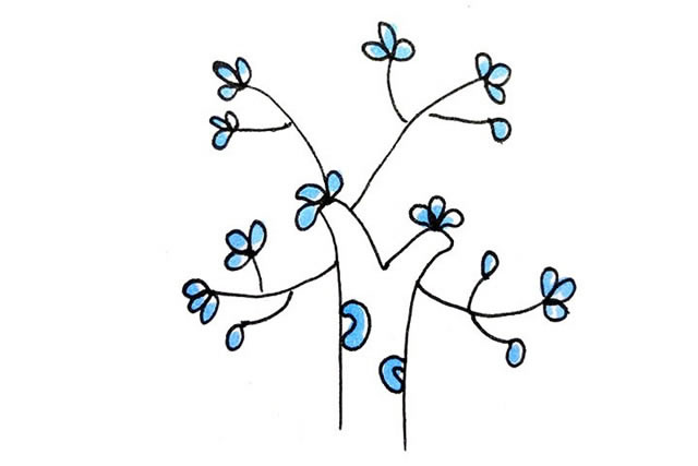 非常有创意的树木简笔画