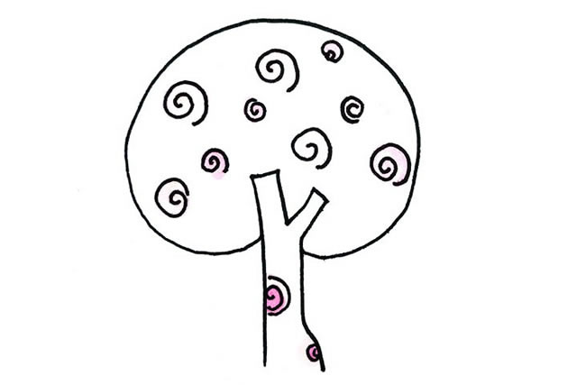 非常有创意的树木简笔画