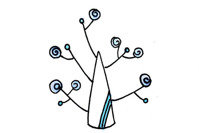 非常有创意的树木简笔画