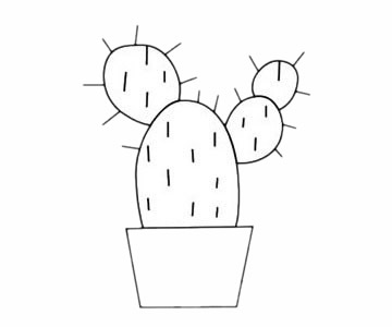 超简单仙人掌的画法