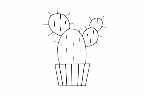 超简单仙人掌的画法