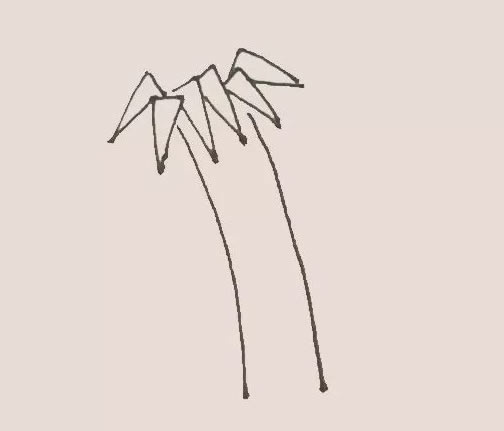 绿色的竹子简笔画