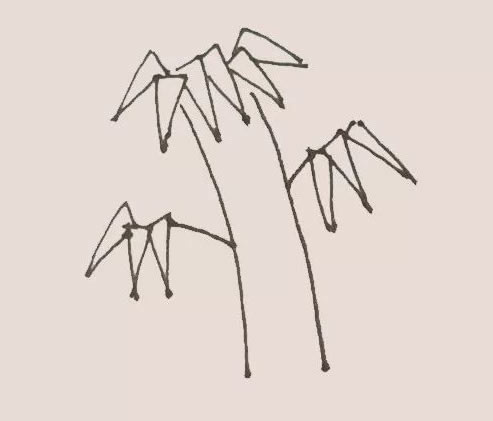 绿色的竹子简笔画