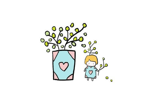 分享几组盆栽简笔画