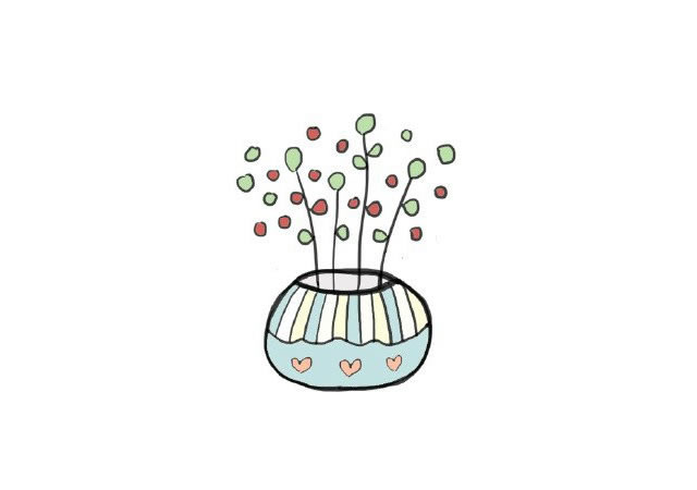 分享几组盆栽简笔画