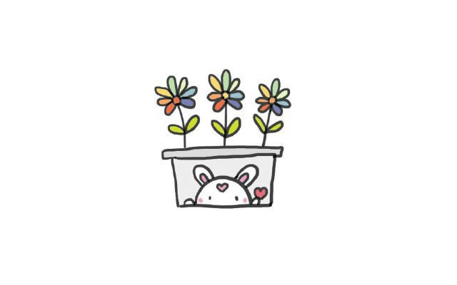 分享几组盆栽简笔画