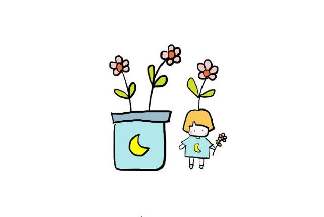 分享几组盆栽简笔画