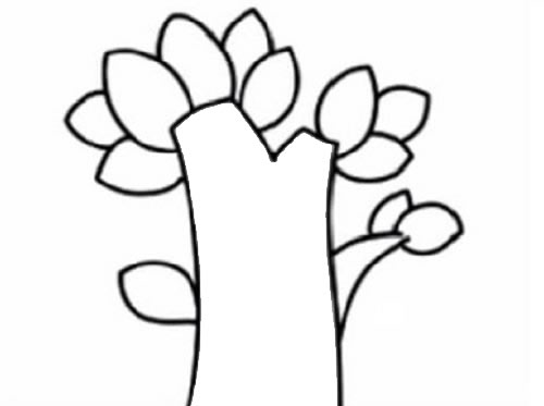 苹果树简笔画画法