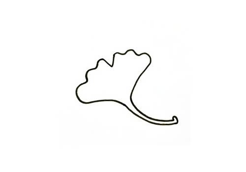 秋天的银杏叶简笔画