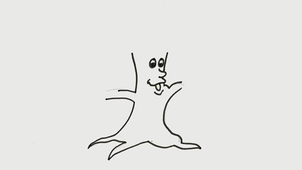 卡通的大树简笔画步骤