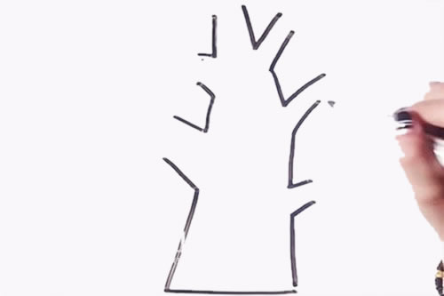 大树简笔画画法