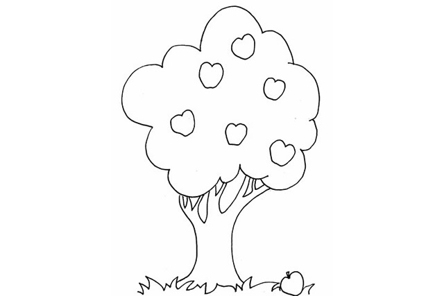 分享几幅大树简笔画