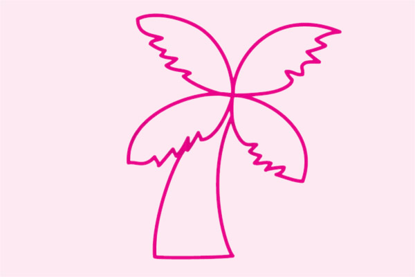 非常简单的椰树简笔画