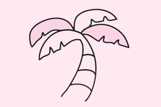 非常简单的椰树简笔画