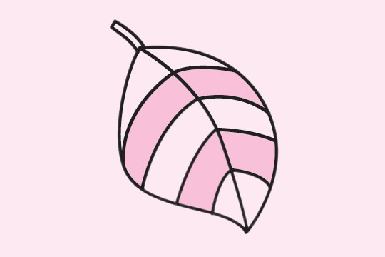 关于树叶的简笔画