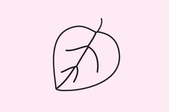 关于树叶的简笔画