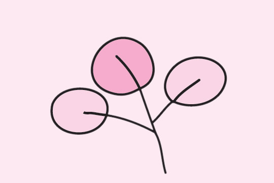 关于树叶的简笔画