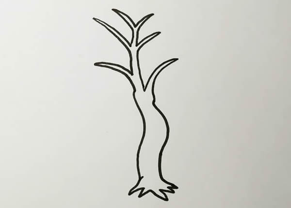 好看的柳树简笔画图片