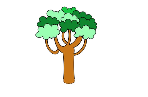 容易学的大树简笔画