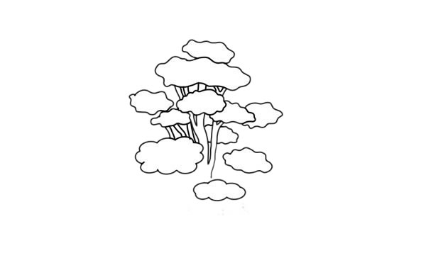 柞树简笔画详细步骤