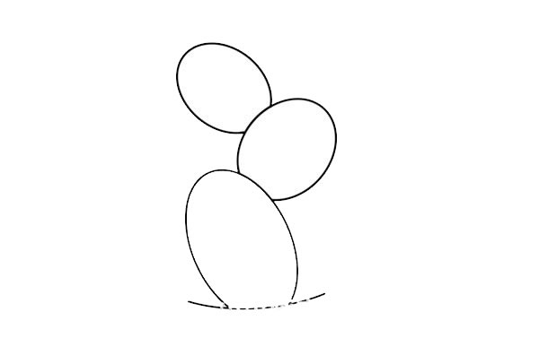 简单几笔的仙人掌简笔画