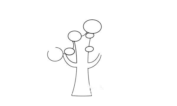 绿色的大树简笔画