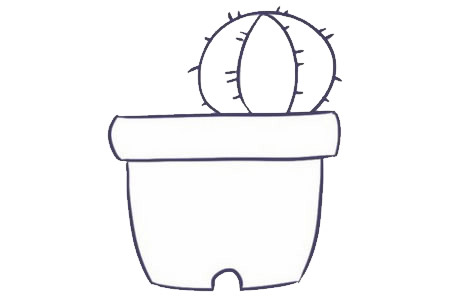 仙人掌简笔画详细步骤