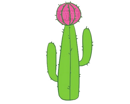 仙人掌简笔画详细步骤