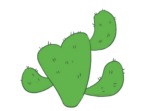 仙人掌简笔画详细步骤