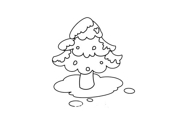 冬天的松树简笔画