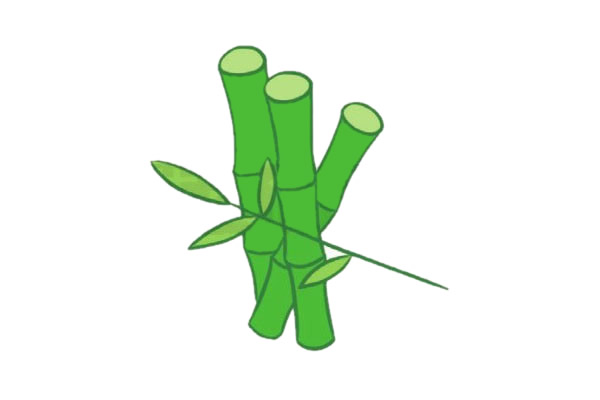 好看的竹子儿童简笔画