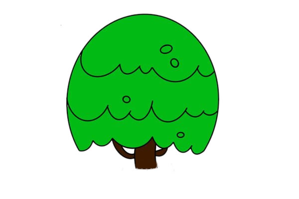 简单易学的大树简笔画