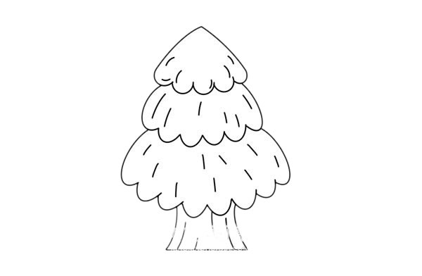 简单又漂亮的松树简笔画