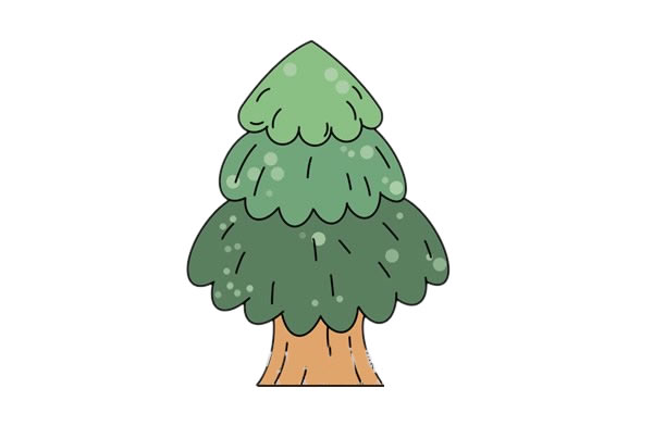 简单又漂亮的松树简笔画