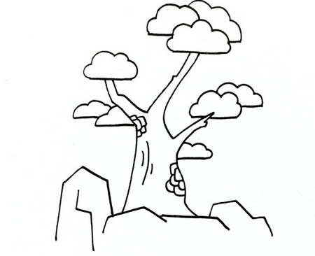 松柏简笔画步骤