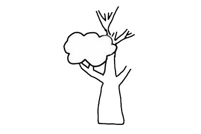 简单漂亮的大树简笔画