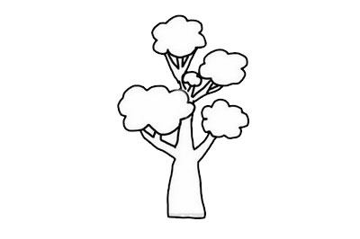 简单漂亮的大树简笔画