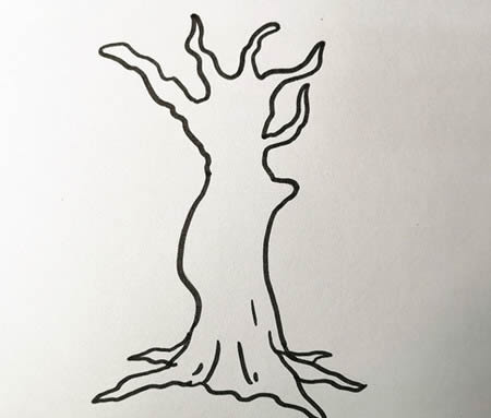 垂柳简笔画步骤图解