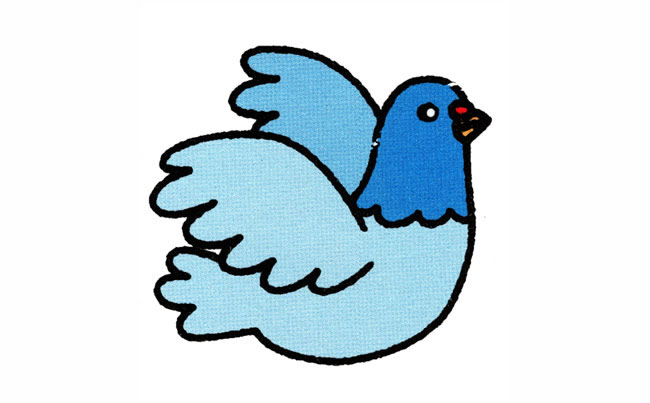 带颜色的鸽子简笔画教程