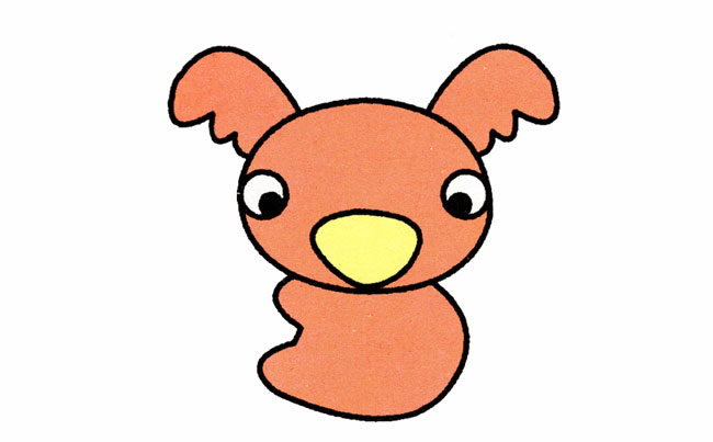 简单涂色的考拉怎么画