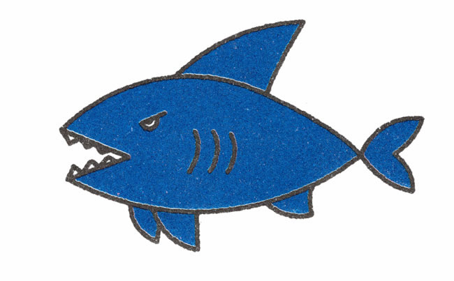 简单涂色的鲨鱼怎么画