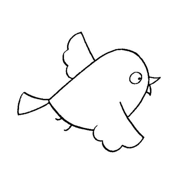 适合幼儿的小鸟简笔画